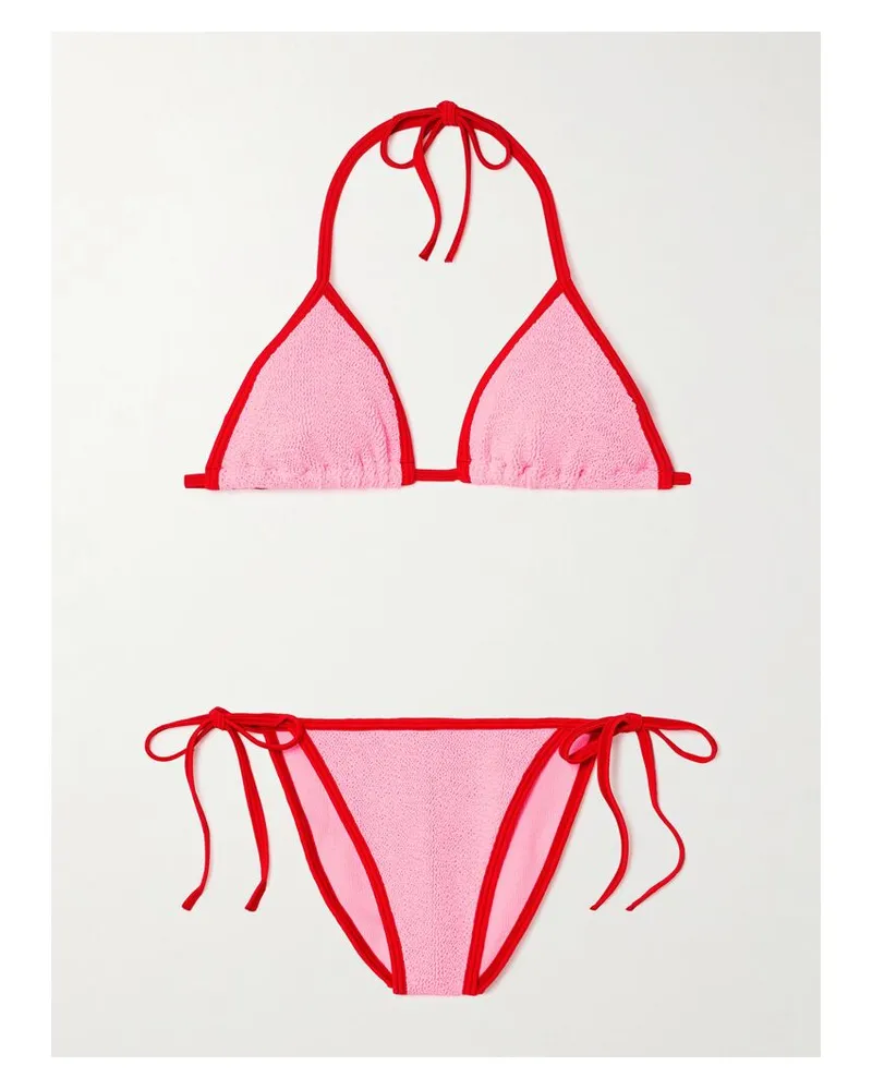 Hunza G Gina Bikini Aus Seersucker - Pink Pink