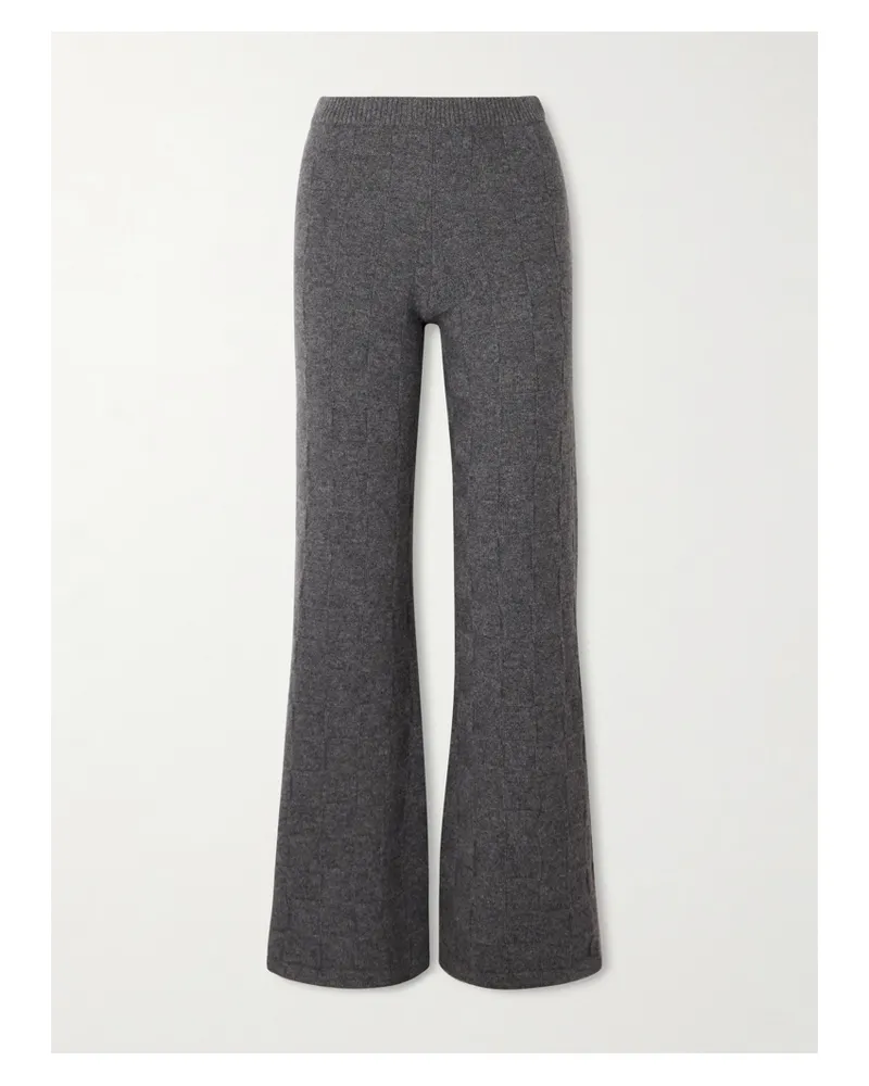 The Elder Statesman Jogginghose Mit Weitem Bein Aus Kaschmir - Grau Grau