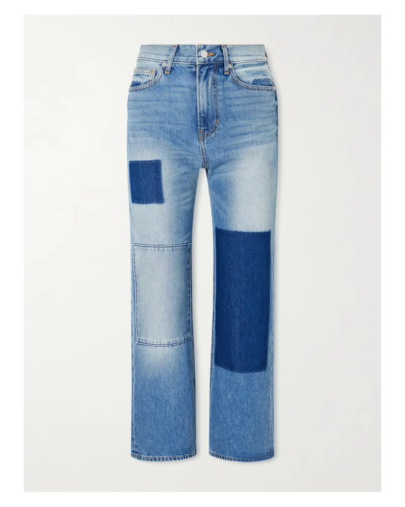 Veronica Beard Dylan High-rise Wide-leg Patchwork Jeans - Blue Blue