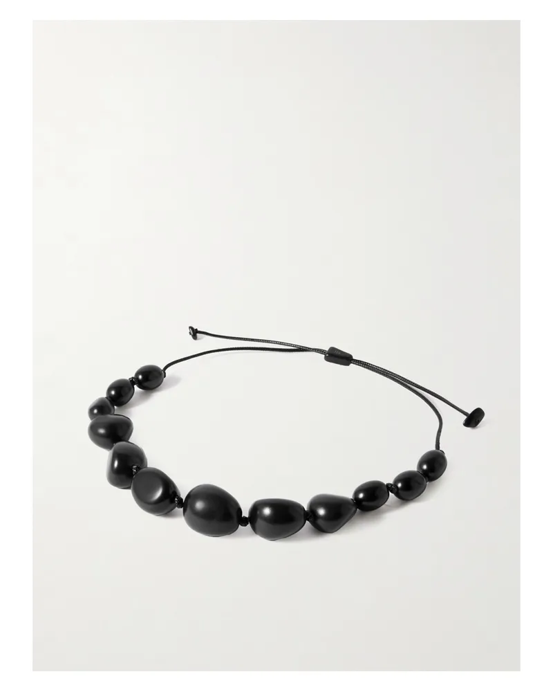 Hunting Season The Statement Tagua And Leather Necklace - Black Black