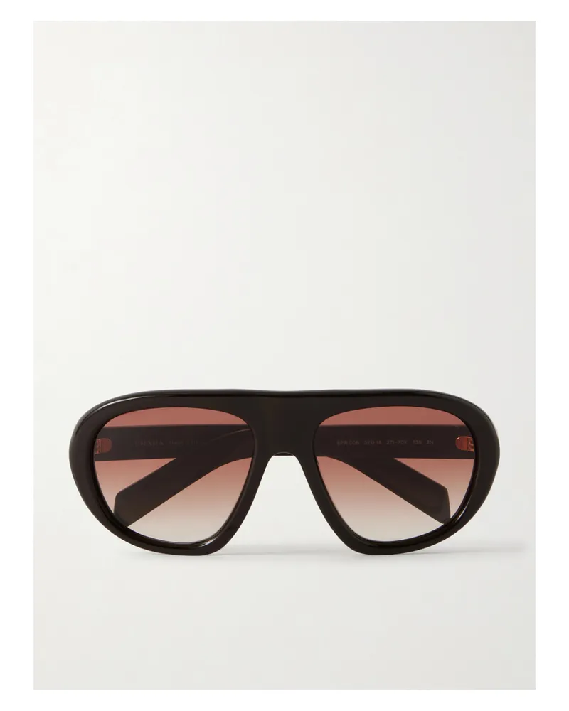 Prada Oversized Aviator-style Acetate Sunglasses - Brown Brown