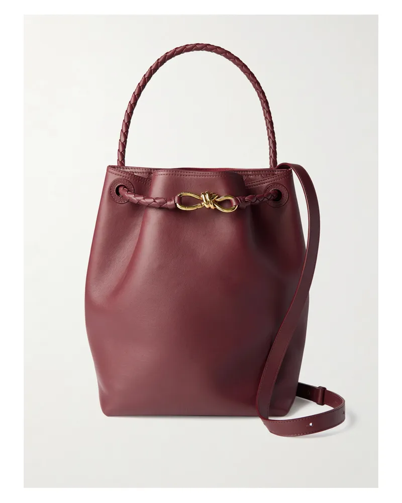 Bottega Veneta Andiamo Medium Leather Bucket Bag - Red Red