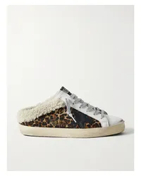 Golden Goose Superstar Sabot Slip-ons aus Kalbshaar Animal-print