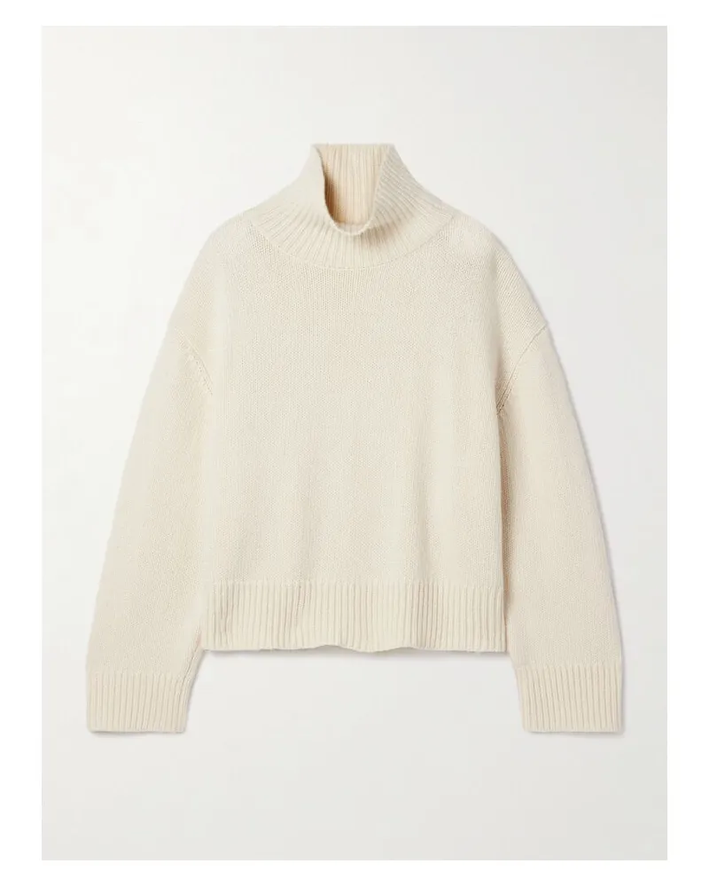 Nili Lotan Omaira Stehkragenpullover Aus Wolle - Elfenbein Elfenbein