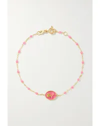 Gigi Clozeau Rose Armband aus 18 Karat Gold mit Harz Pink