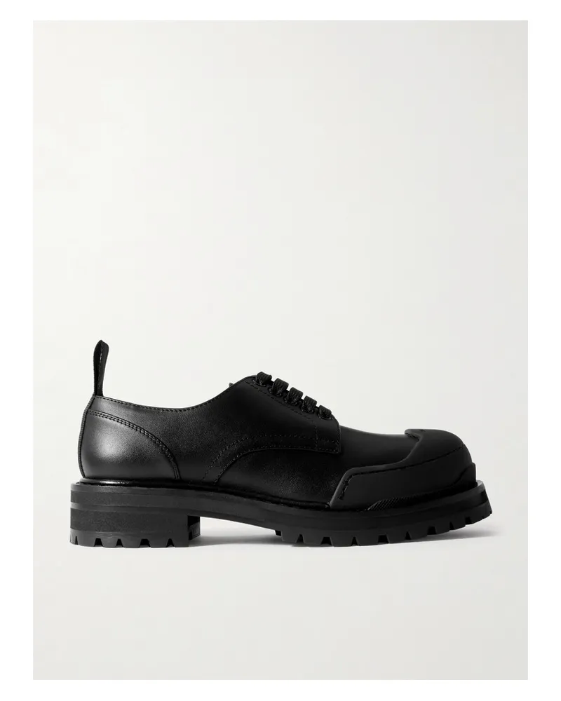 Marni Dada Brogues aus Leder mit Gummibesatz Schwarz