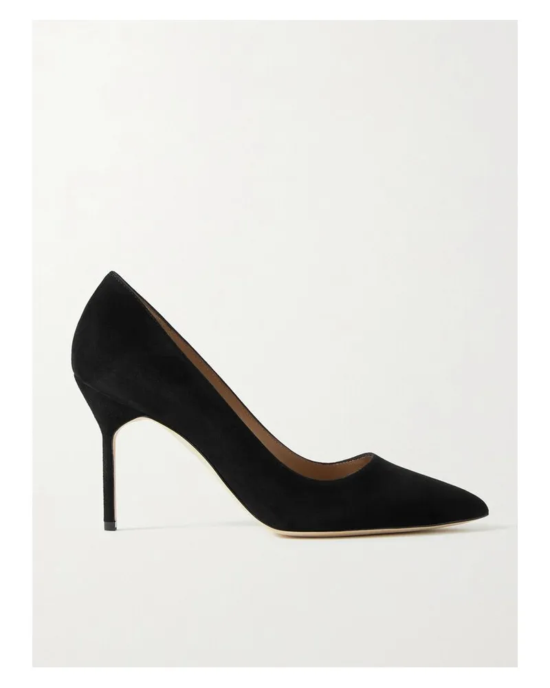 Manolo Blahnik Bb 90 Pumps Aus Veloursleder - Schwarz Schwarz