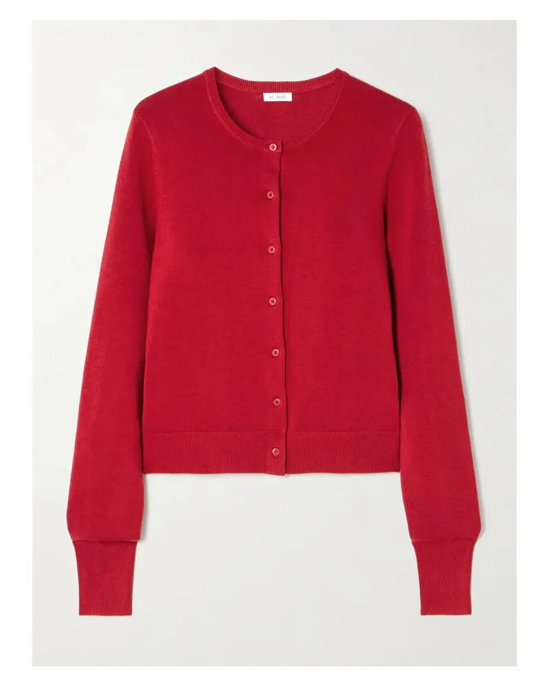 St. Agni Cardigan Aus Einer Tencel™-lyocell-mischung - Rot Rot