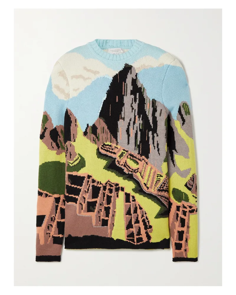 Gabriela Hearst Ines Kaschmirpullover Mit Besticktem Intarsienmotiv - Grün Grün
