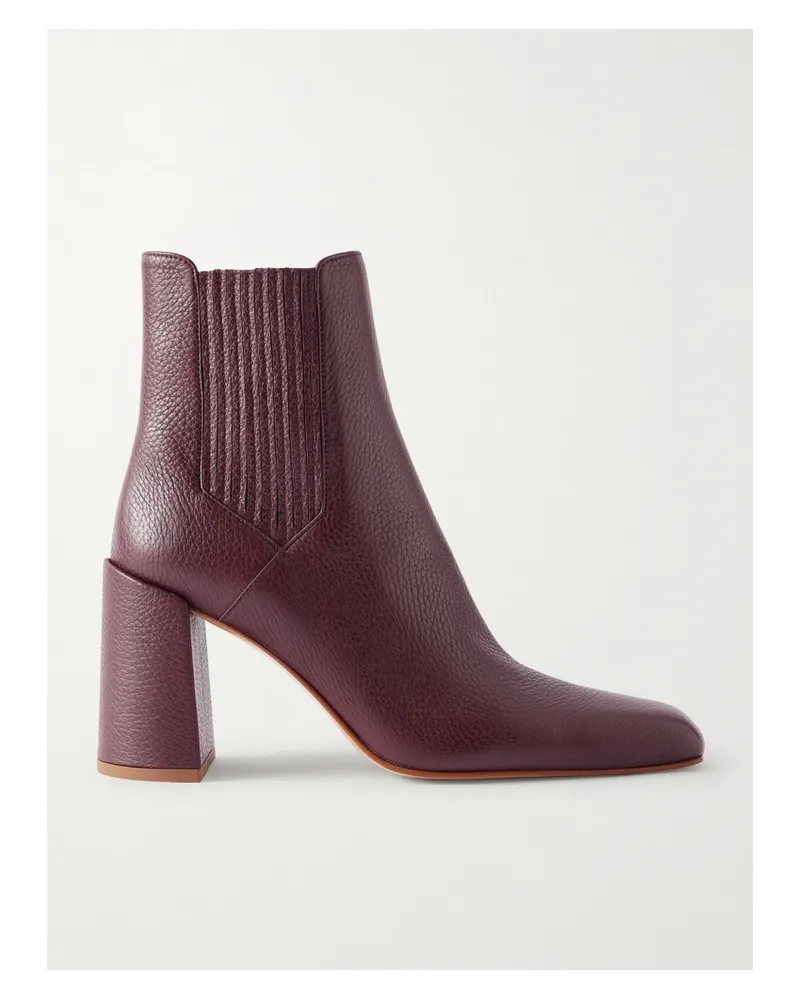 Gabriela Hearst Luke Chelsea Boots Aus Strukturiertem Leder - Burgunder Burgunder