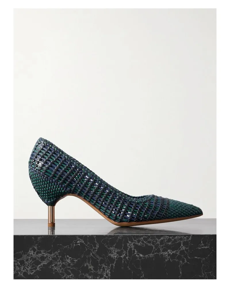 Gabriela Hearst Andres Pumps Aus Geflochtenem Leder - Grün Grün
