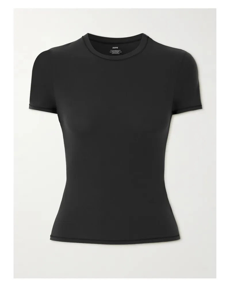 SKIMS Fits Everybody T-shirt – Onyx – T-shirt - Schwarz Schwarz