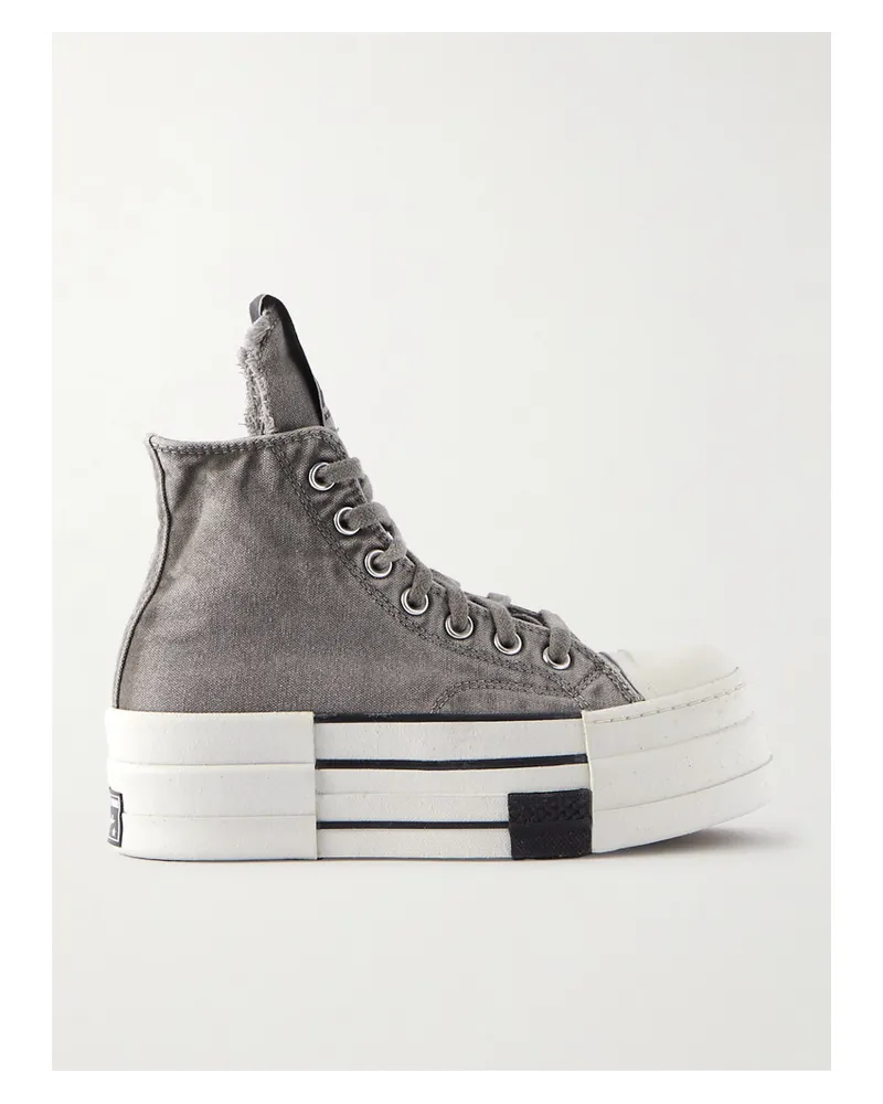 Rick Owens Converse Drkshdw Dbl Drkstar Chuck 70 Sneakers aus Canvas Grau