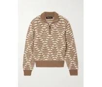 Pullover Aus Kamelhaar In Jacquard-strick - Neutral