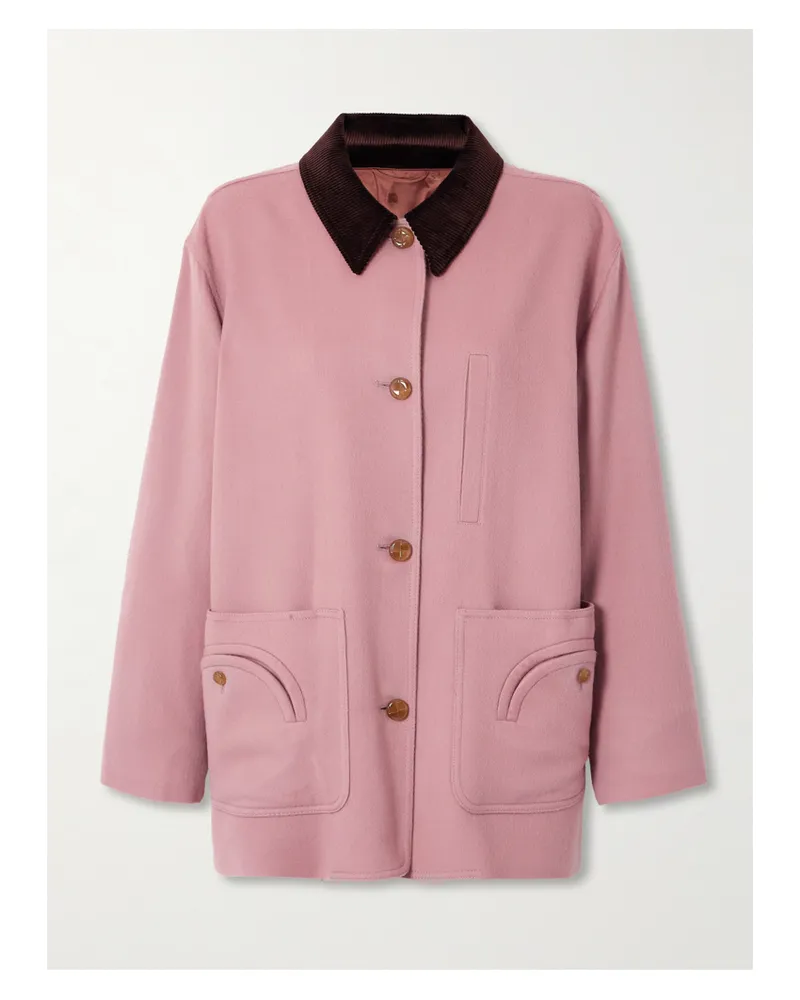 Blazé Milano Mystere Clelia Jacke Aus Einer Woll-kaschmirmischung Mit Cordbesatz - Pink Pink