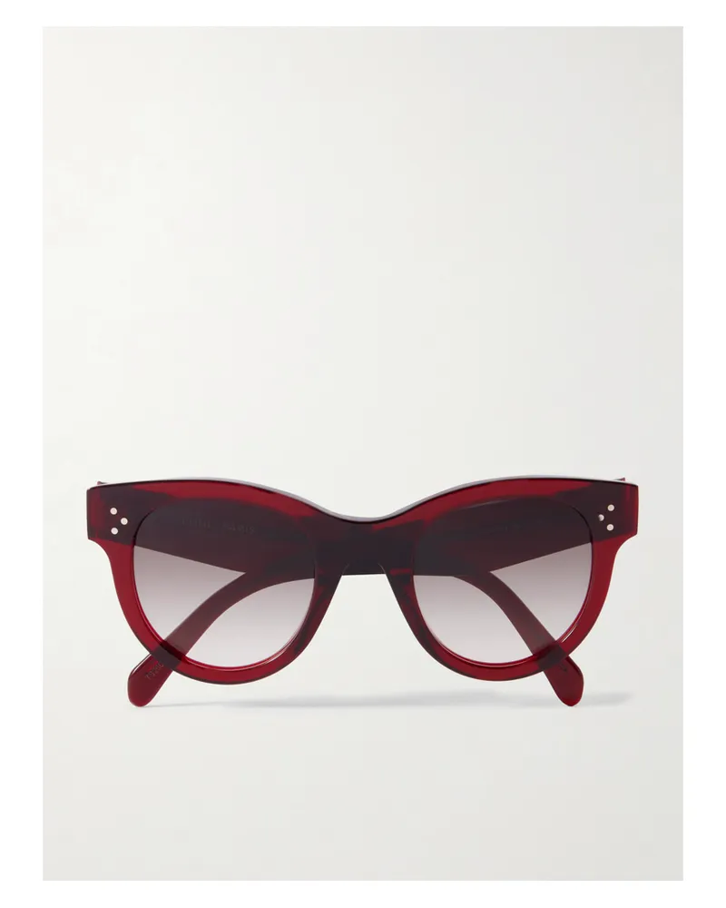 Celine Round-frame Acetate Sunglasses - Red Red