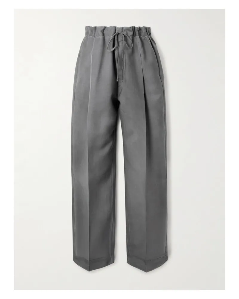 Maison Margiela Hose Mit Weitem Bein Aus Einer Mohair-wollmischung - Grau Grau