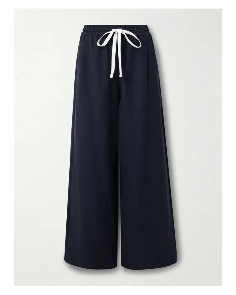 TWP Main St. Hose Mit Weitem Bein Aus Baumwoll-jersey - Blau Blau