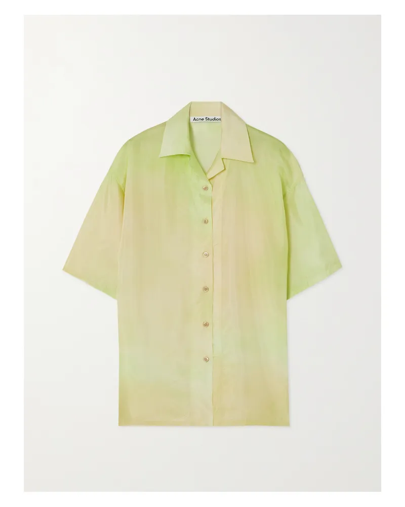 Acne Studios Hemd Aus Habutai-seide - Grün Grün