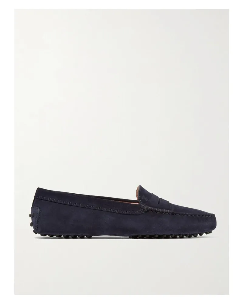 TOD'S Gommino Loafers Aus Veloursleder - Blau Blau