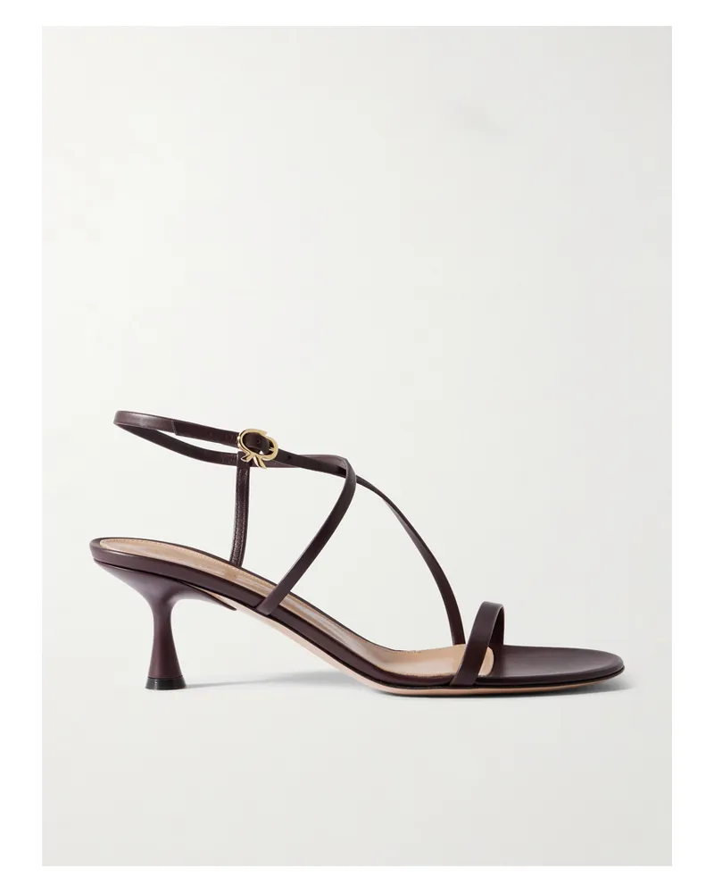 Gianvito Rossi 55 Leather Sandals - Brown Brown