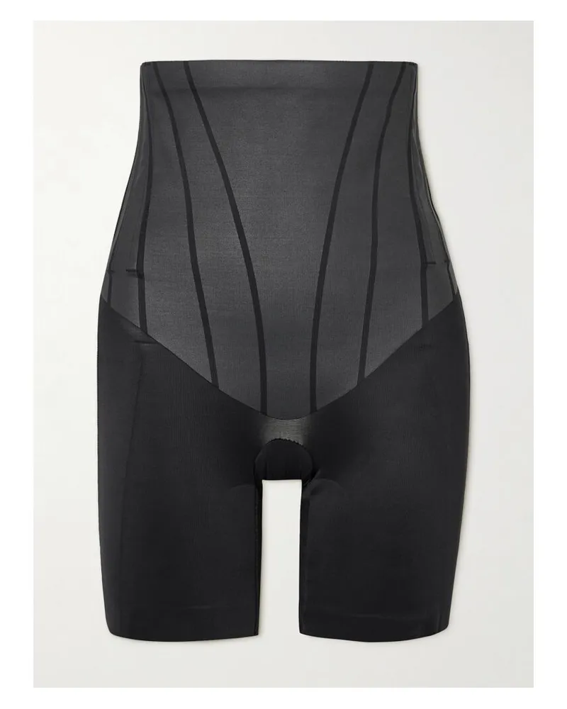 Spanx Spanxsupersculpt™ Totalcontour Hoch Sitzende, Oberschenkellange Shorts - Schwarz Schwarz