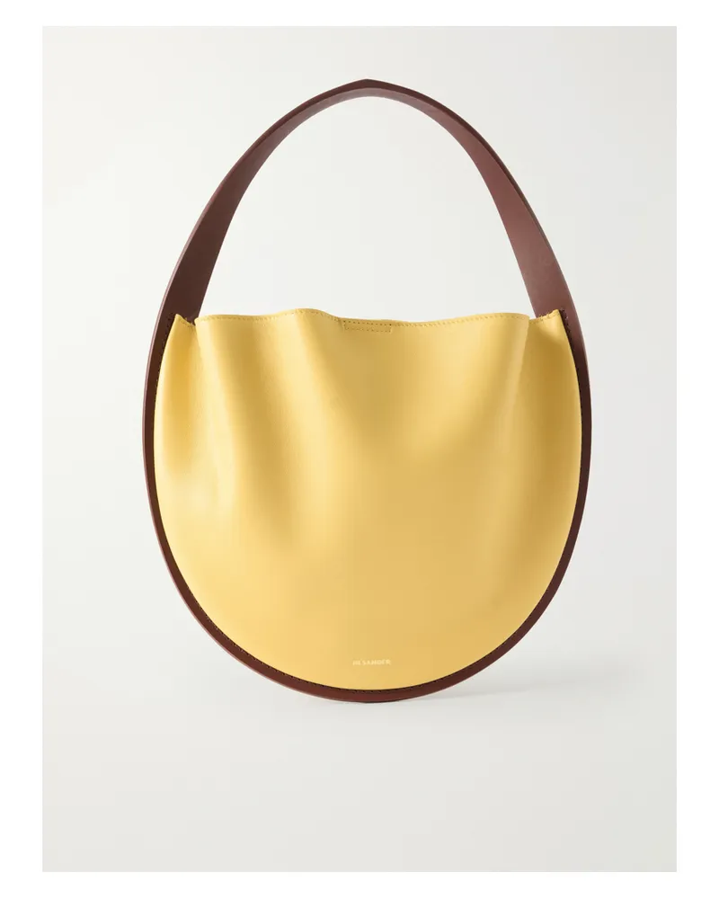 Jil Sander Pivot Hobo Leather Shoulder Bag - Yellow Yellow