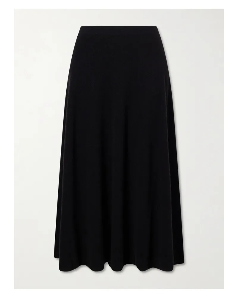 The Row Masini Cashmere-blend Midi Skirt - Black Black