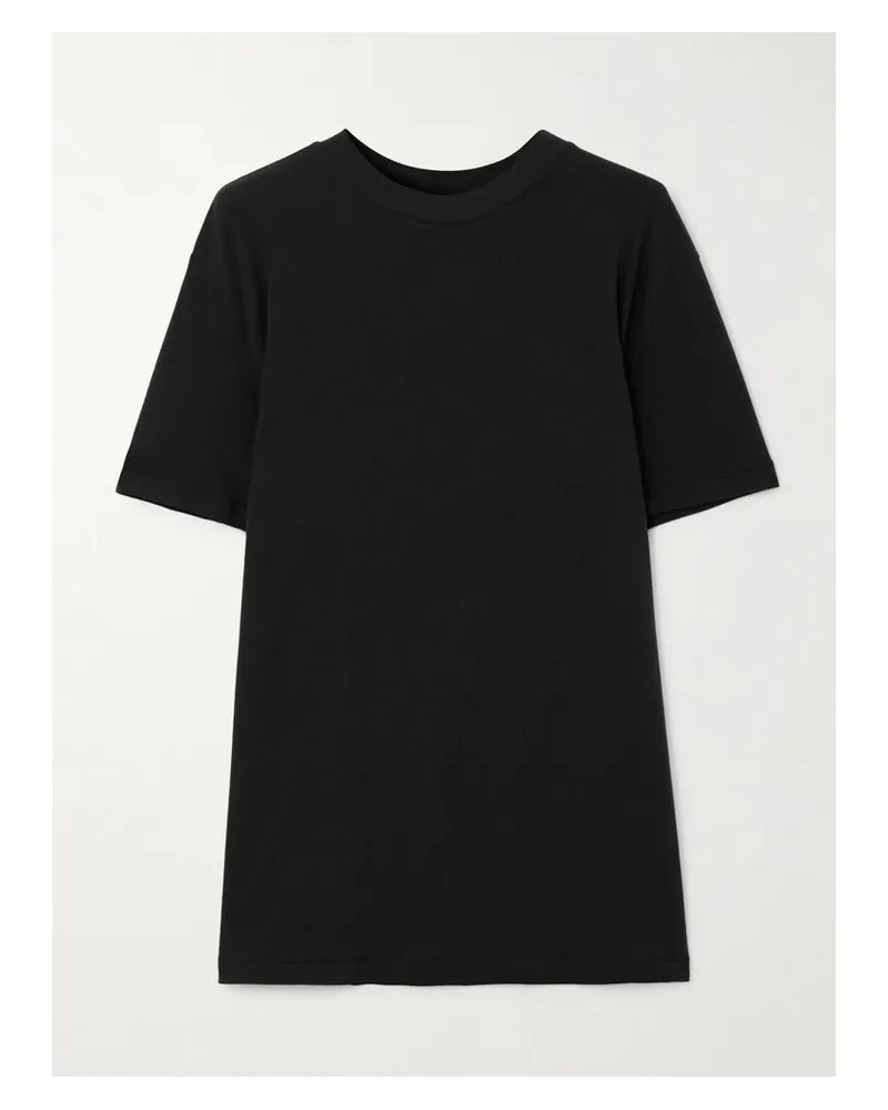 SKIMS Boyfriend T-shirt – Onyx – T-shirt Aus Stretch-jersey Aus Einer Modal-baumwollmischung - Schwarz Schwarz
