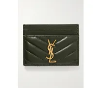 Cassandre Matelassé Leather Cardholder - Green