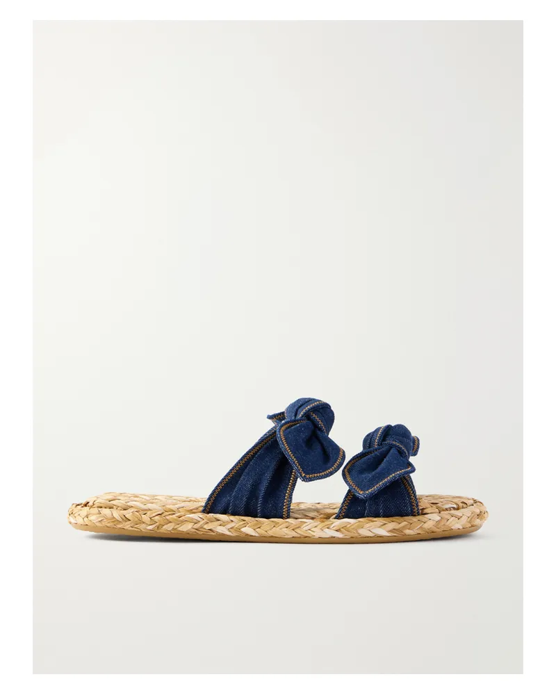 Zimmermann Carousel Denim Slides - Neutrals Neutrals