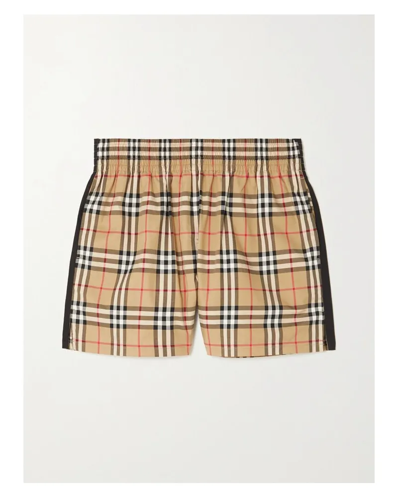Burberry Karierte Shorts Aus Einer Baumwollmischung Mit Streifen - Neutral Neutral