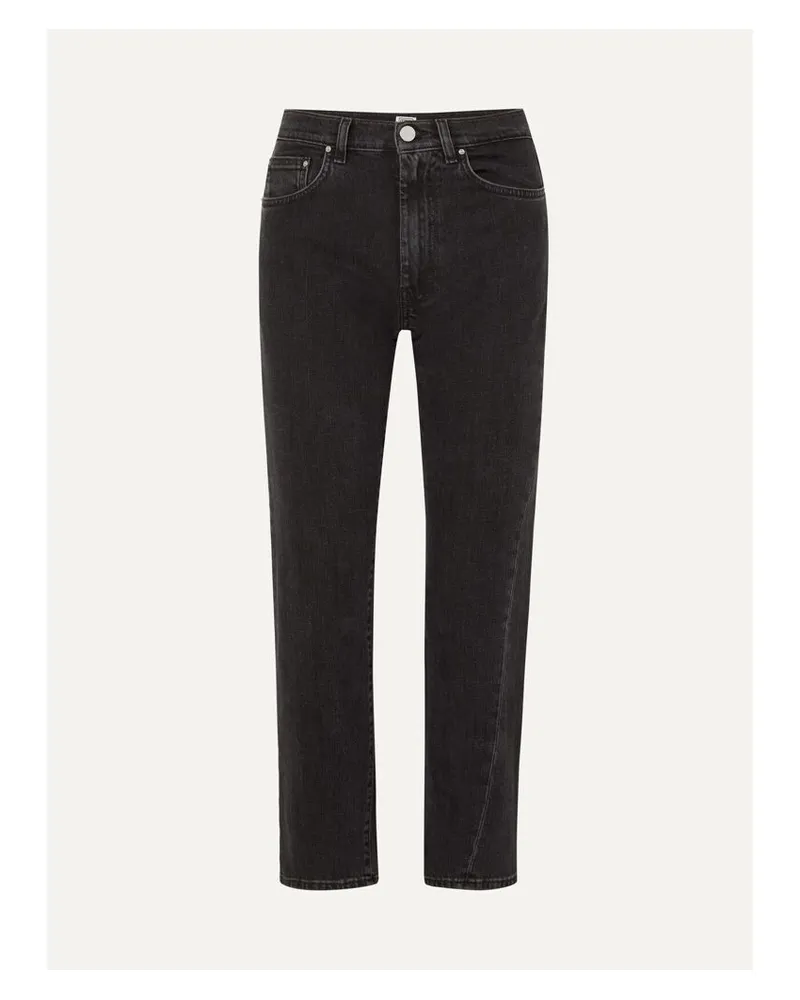 Totême Original Verkürzte, Halbhohe Jeans Mit Geradem Bein - Schwarz Schwarz
