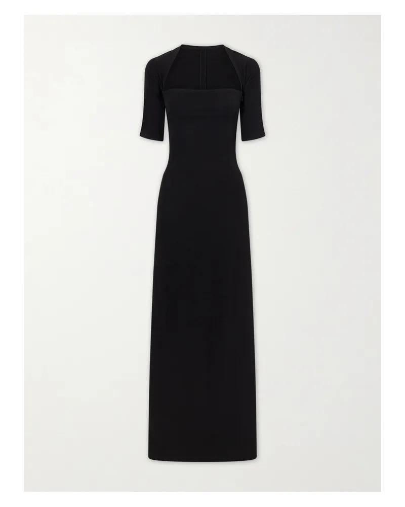 Jacquemus Bolero Stretch-jersey Midi Dress - Black Black