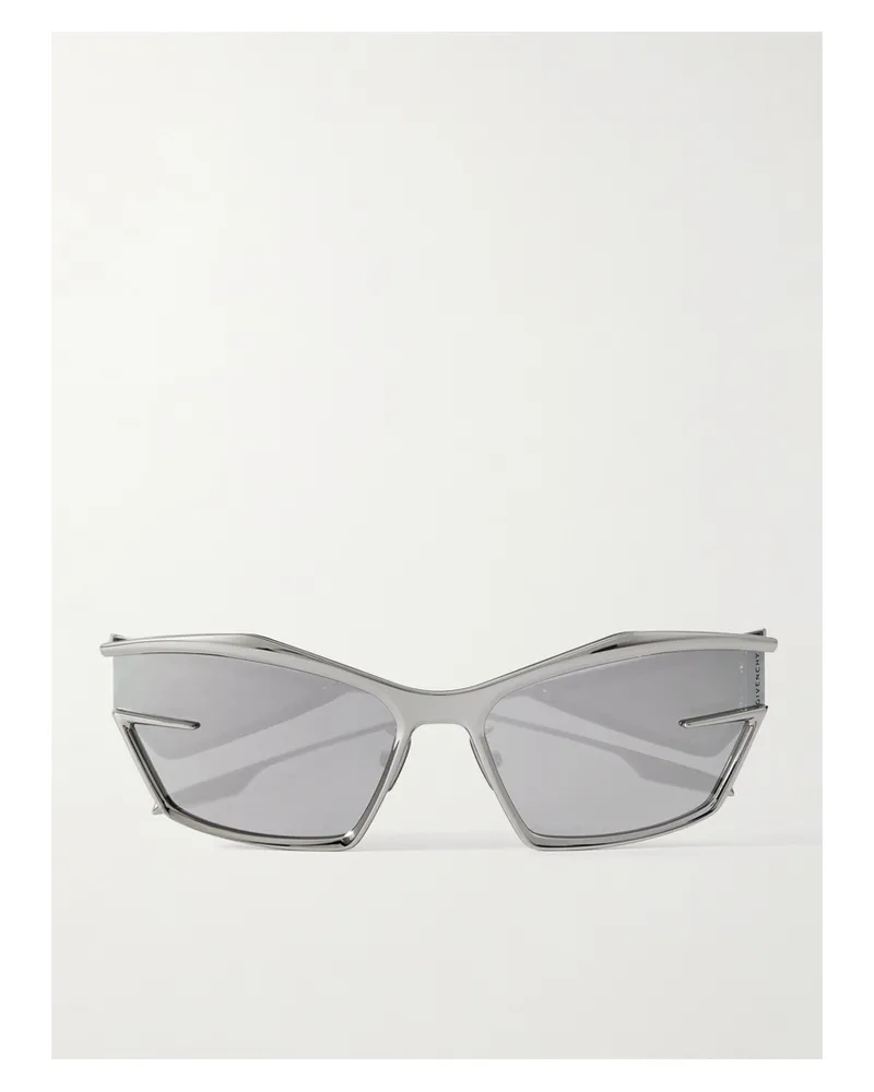 Givenchy Silberfarbene Sonnenbrille Mit Cat-eye-rahmen Silber