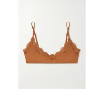 Fits Everybody Corded Lace Scoop Bralette – Bronze – Bh Aus Stretch-material Mit Spitzenbesatz - Braun