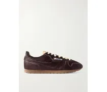 Windspin Calf Hair Sneakers - Burgundy