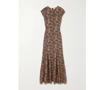 Vanja Zebra-print Stretch-crepe Maxi Dress - Animal Print