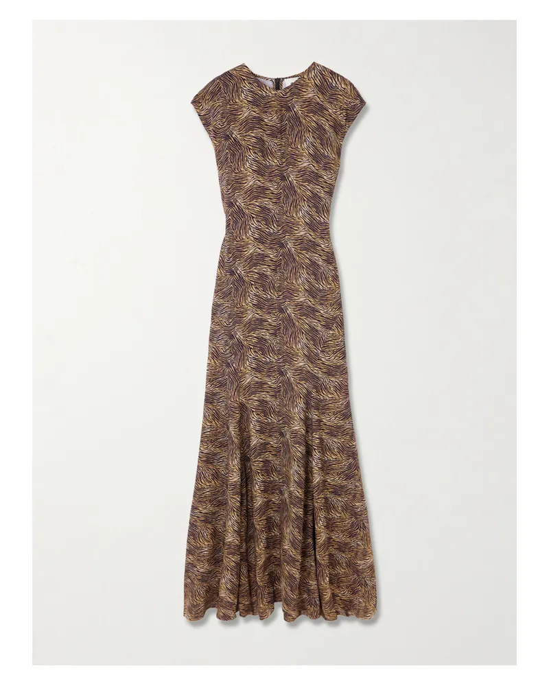 TOVE Vanja Zebra-print Stretch-crepe Maxi Dress - Animal Print Animal
