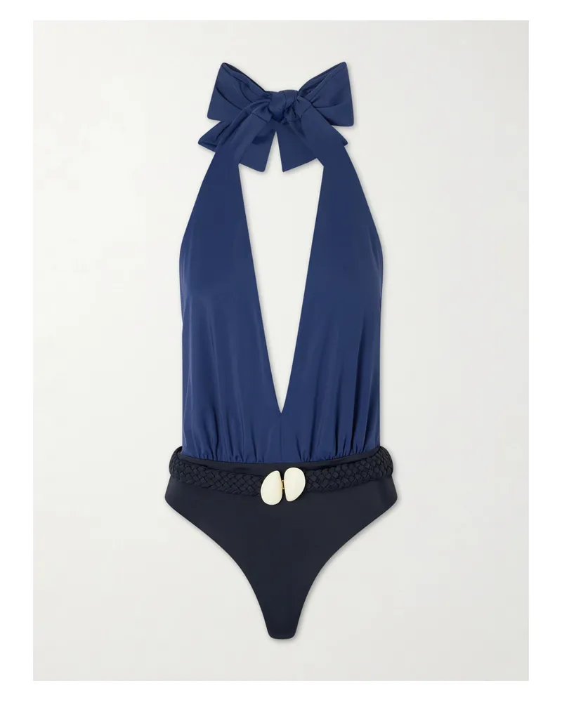 Johanna Ortiz Seashell Hunting Badeanzug Mit Verzierungen - Blau Blau