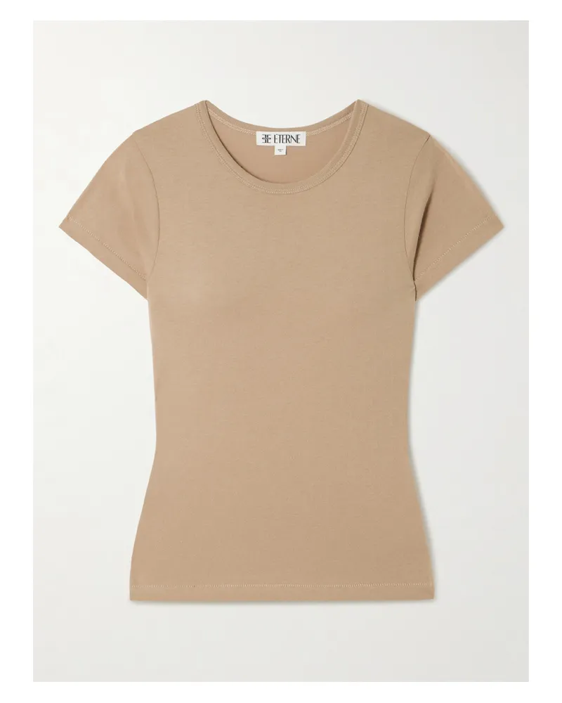 ÉTERNE Short Sleeve Baby Tee T-shirt Aus Jersey Aus Einer Baumwoll-modalmischung - Braun Braun