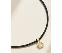 Crosby 10-karat Gold, Cord And Diamond Choker