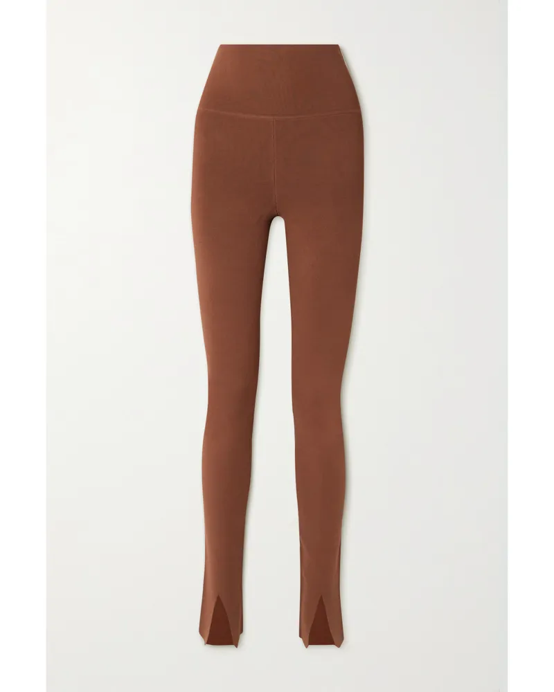Victoria Beckham Leggings Aus Stretch-strick - Braun Braun