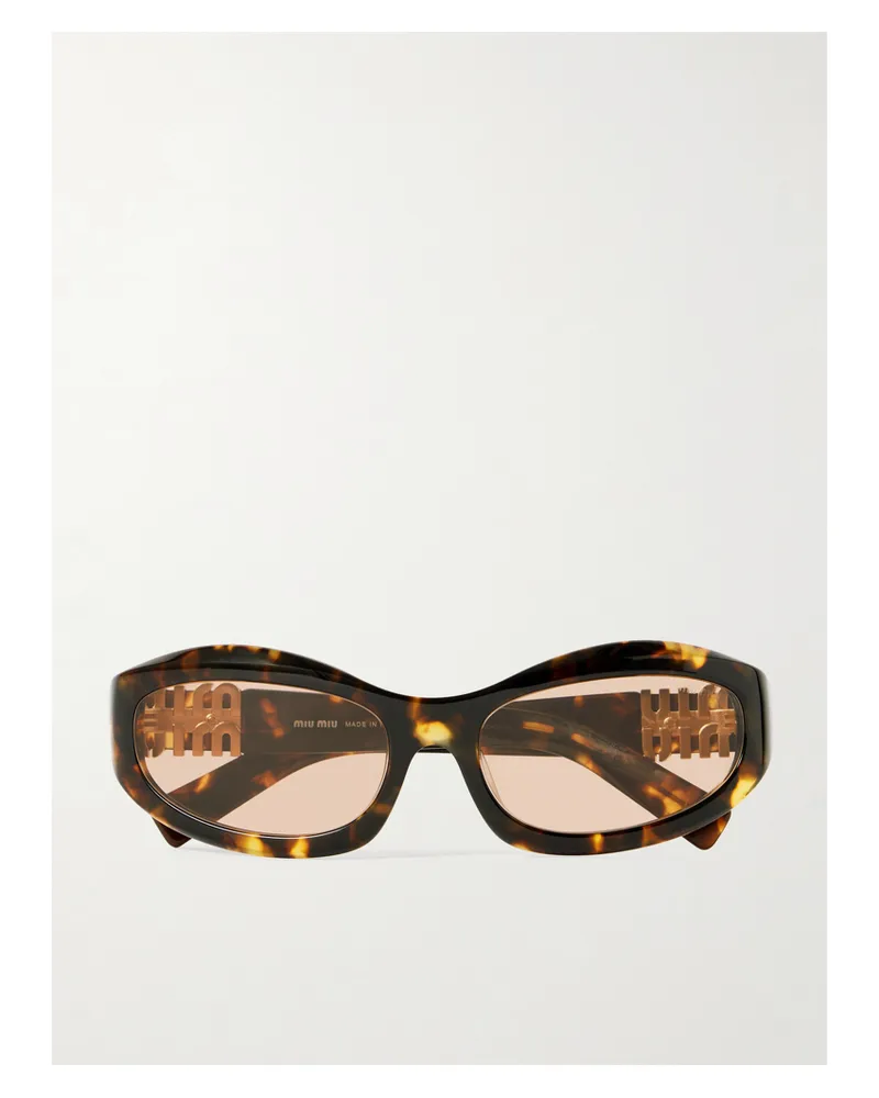 Miu Miu Glimpse D-frame Acetate Sunglasses - Tortoiseshell Tortoiseshell