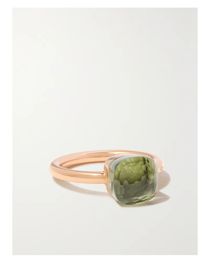 Pomellato Nudo Petit Ring Aus 18 Karat Roségold Mit Prasiolith Gold