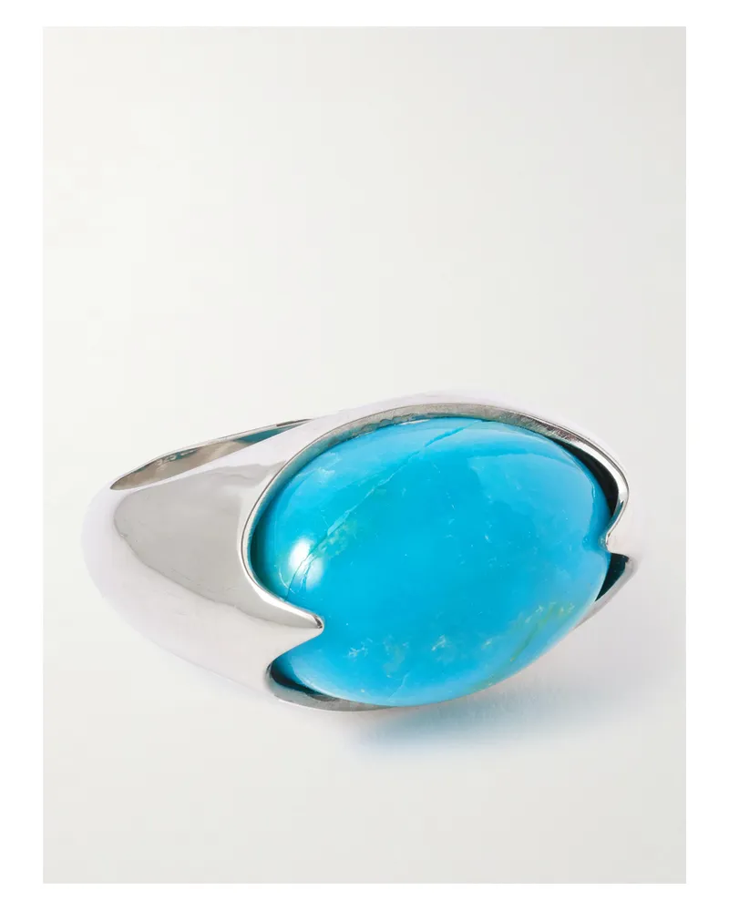 Loren Stewart Orb Ring Aus Sterlingsilber Mit Türkis - Blau Blau