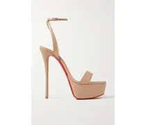 Loubi Queen Alta 150 Plateau-pumps Aus Leder - Neutral