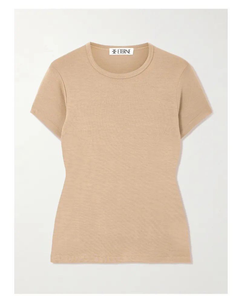 ÉTERNE T-shirt Aus Stretch-modal-jersey - Braun Braun