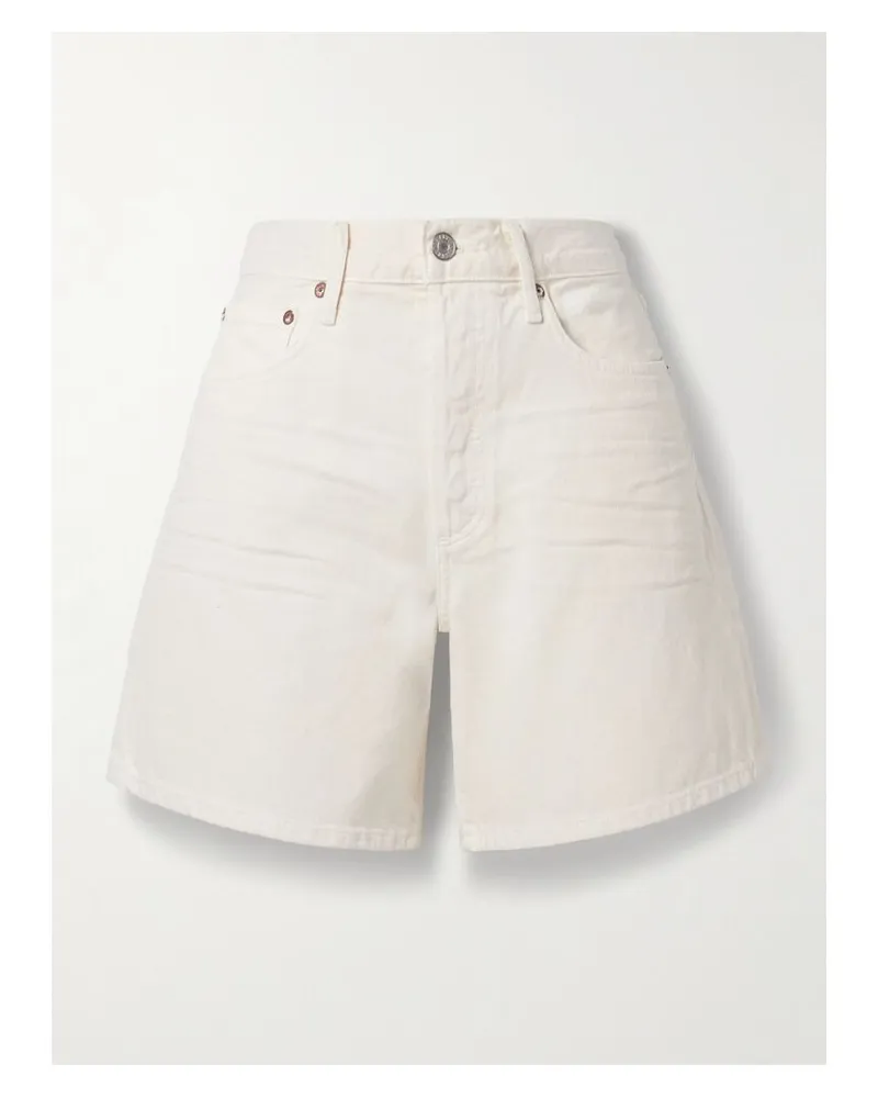 AGOLDE Dame Jeansshorts - Creme Creme