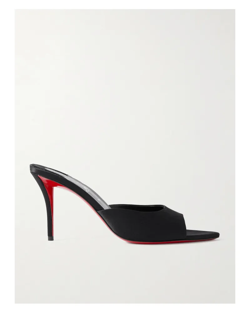 Christian Louboutin Apostropha 80 Satin Mules - Black Black